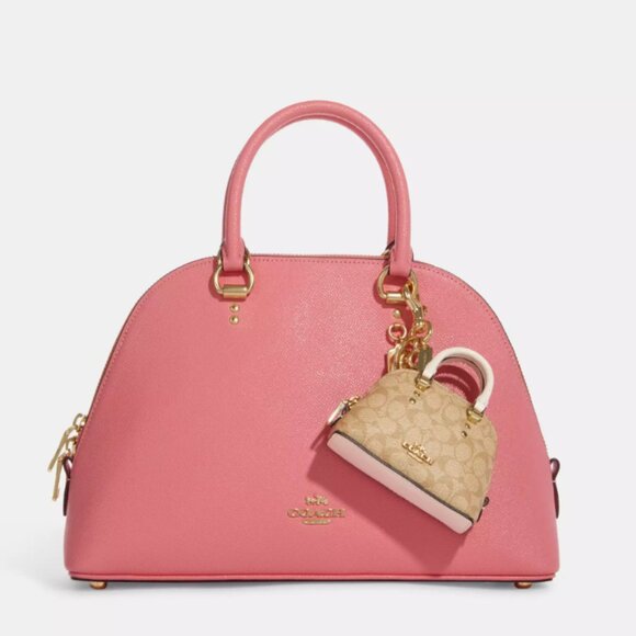 NWOT - Coach Mini Katy Satchel Bag Charm In Signature Canvas - Picture 3 of 13